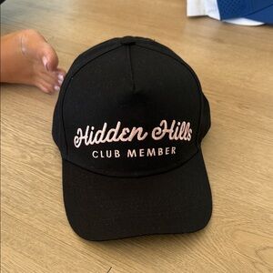 Black Club Member Cap large Hidden Hills Club